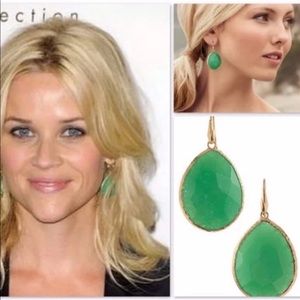 Stella and Dot Jade serenity stone drop earrings